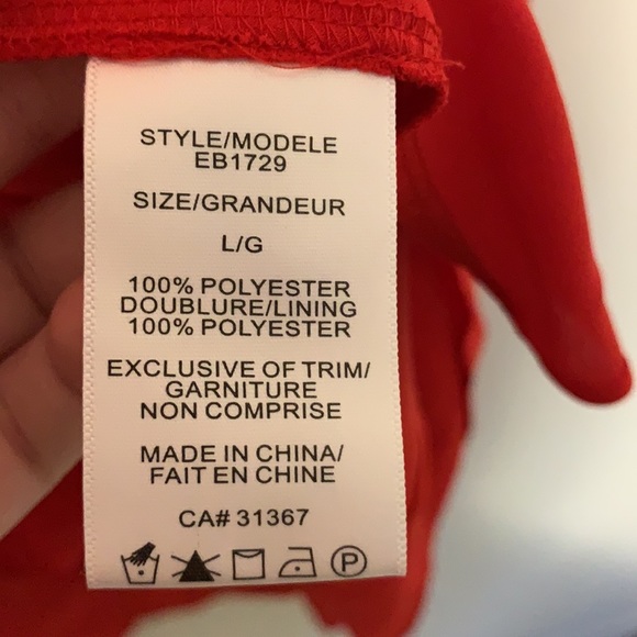 Lori m Collection Red Asymmetrical Dress - Picture 5 of 5